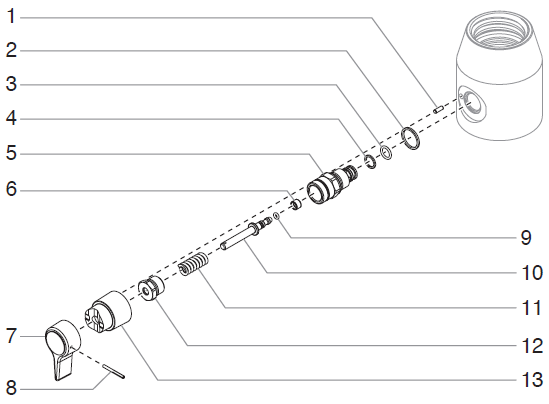 1140ix Prime/Spray Valve Assembly Parts (P/N 800-915)